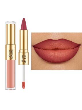 Women's LGA13 2-in-1 Long Lasting Ombre Lips Double-Ended Matte Liquid Lipstick